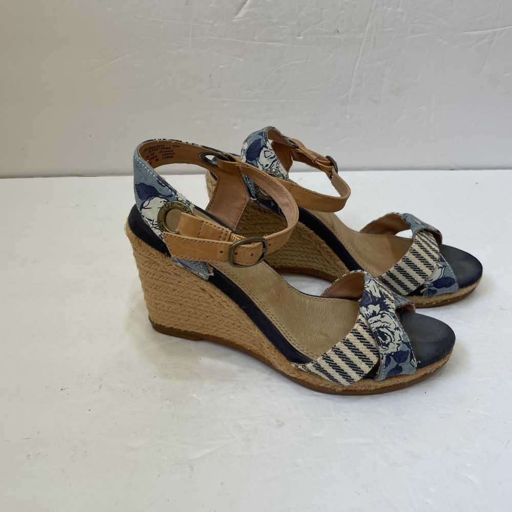 SPERRY‎ TOP SIDER SAYLOR ESPADRILLE WEDGES IN BLUE LIBERTY
